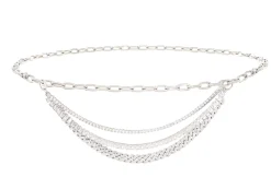 Triple Chain Belt Silver*Judith Leiber Outlet