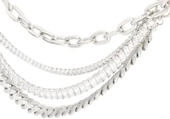 Triple Chain Belt Silver*Judith Leiber Outlet