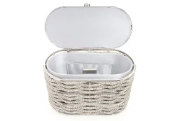 Willow Crystal Woven Top Handle Silver*Judith Leiber New